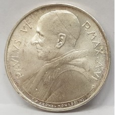 VATICAN 1963 . FIVE HUNDRED 500 LIRA COIN . POPE PAUL VI . PROOF LIKE